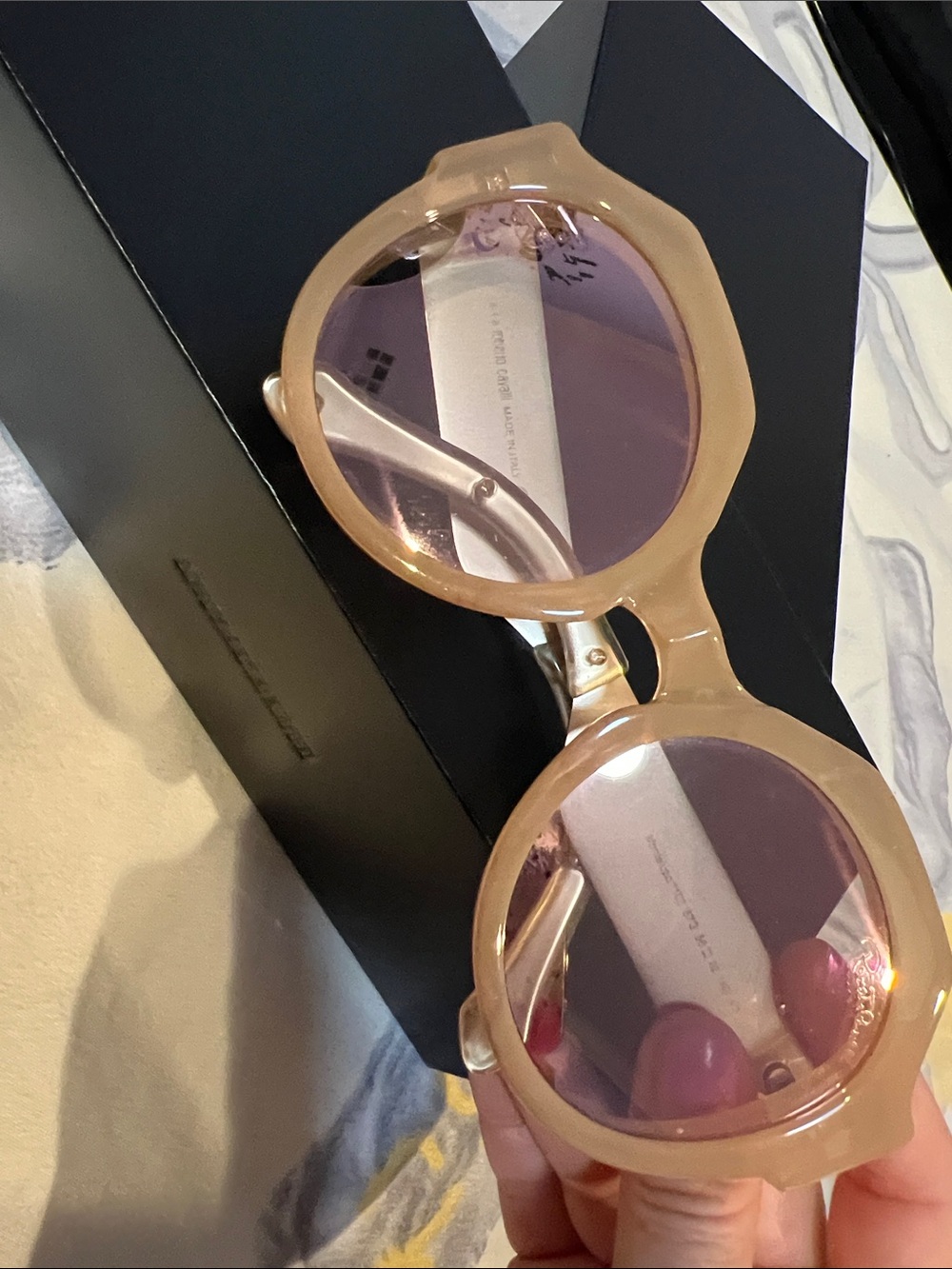 Roberto Cavalli Pink Round Frame Sunglasses - Picture 6 of 6